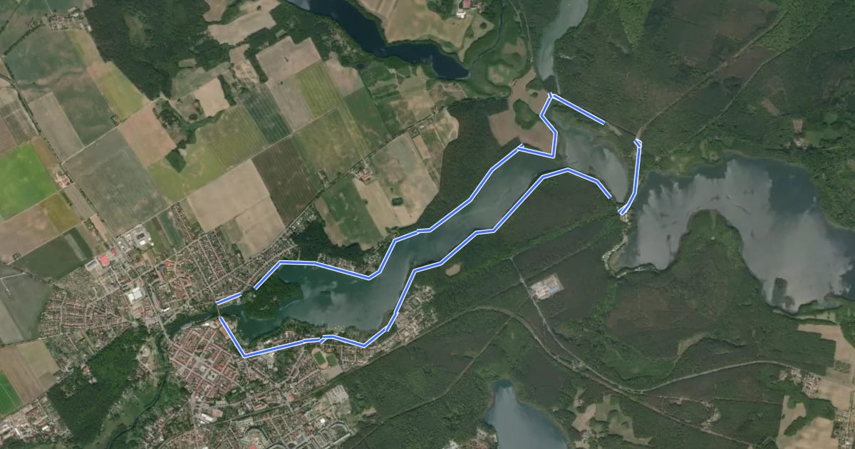 Маршрут Rundweg um den Templiner Stadtsee на спутниковом снимке