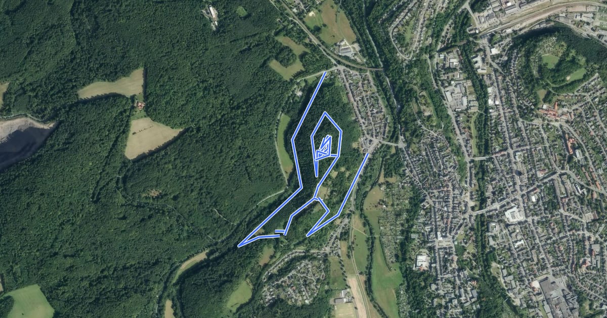Маршрут [-] Rundweg um die alte Burg in Arnsberg на спутниковом снимке