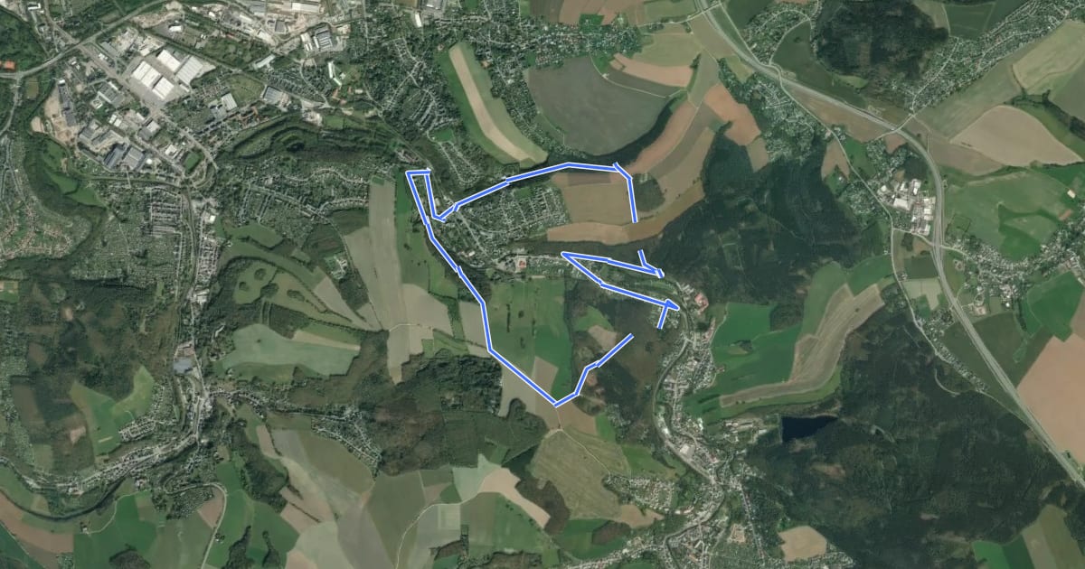 Маршрут Rundweg um Erfenschlag на спутниковом снимке