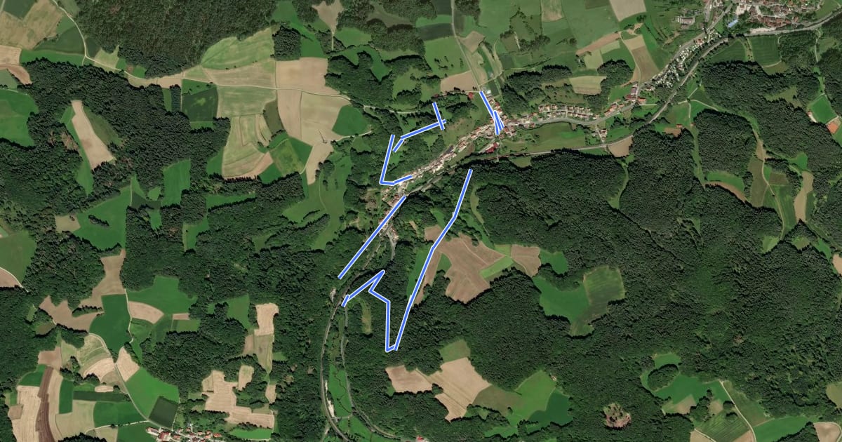 Маршрут Rundweg um Lehenhammer на спутниковом снимке