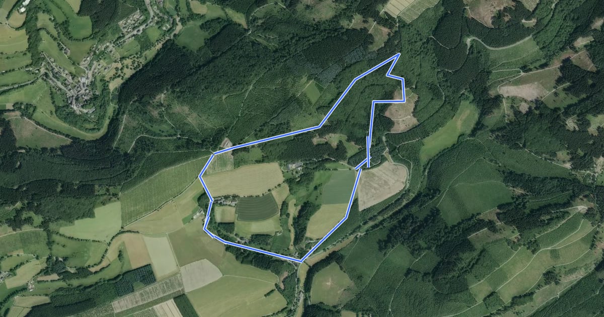 Маршрут Rundweg um Ohlenbach, A3 на спутниковом снимке