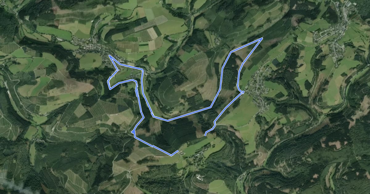 Маршрут Rundweg um Westfeld, W4 на спутниковом снимке