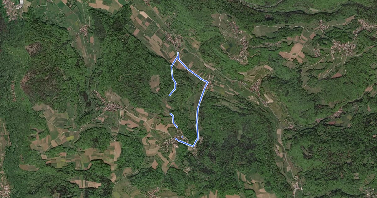 Маршрут Rundweg Unterzaunsbach-Hundshaupten на спутниковом снимке