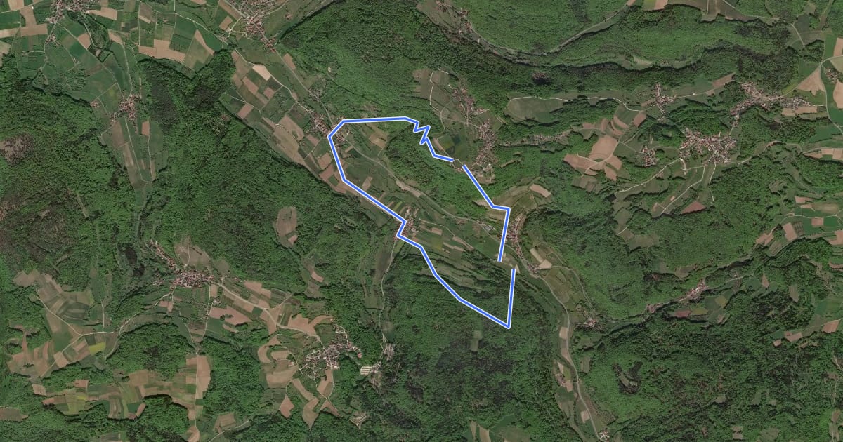 Маршрут Rundweg Unterzaunsbach-Schweinthal на спутниковом снимке