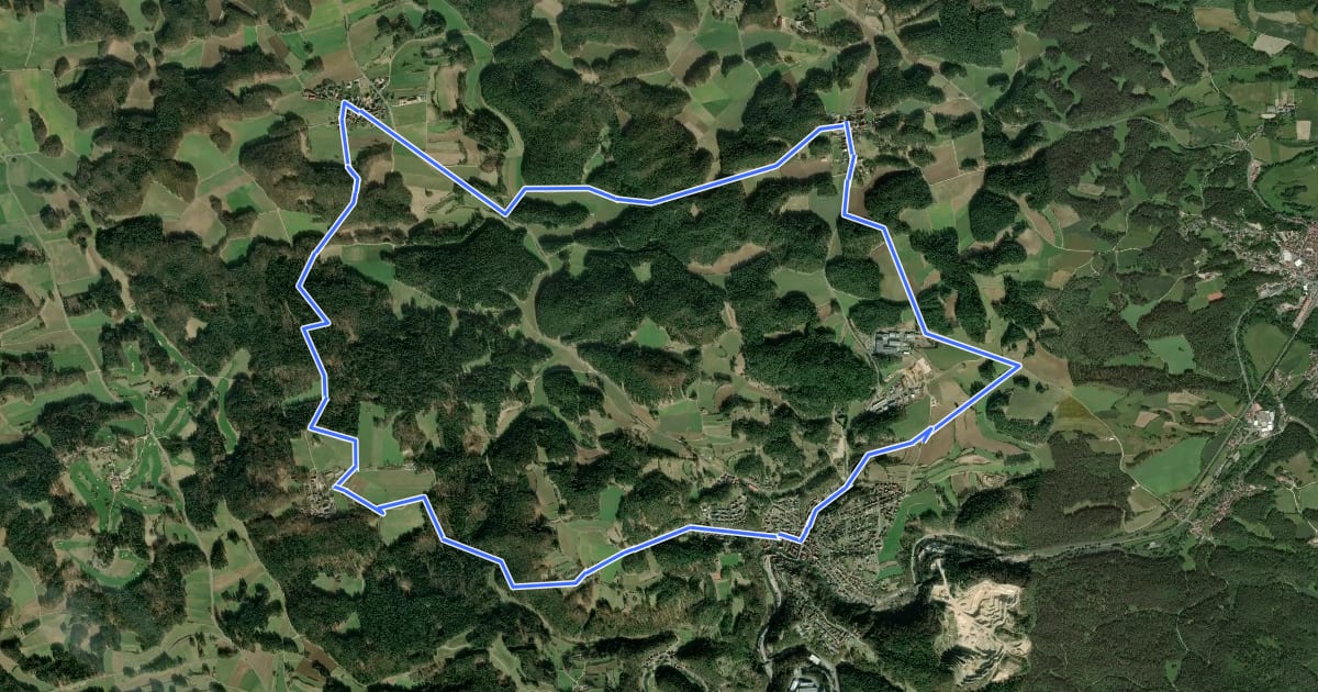 Маршрут Rundweg Velden – Geißlochhöhle на спутниковом снимке