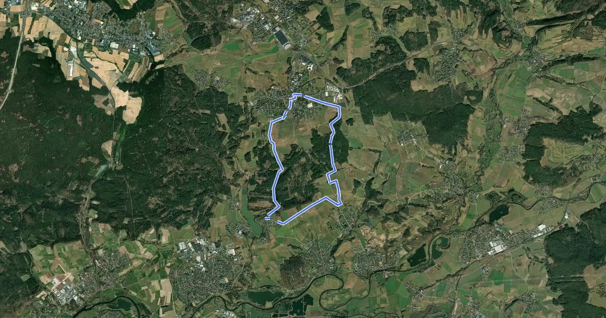 Маршрут Rundweg Weidhausen - Neuensee на спутниковом снимке