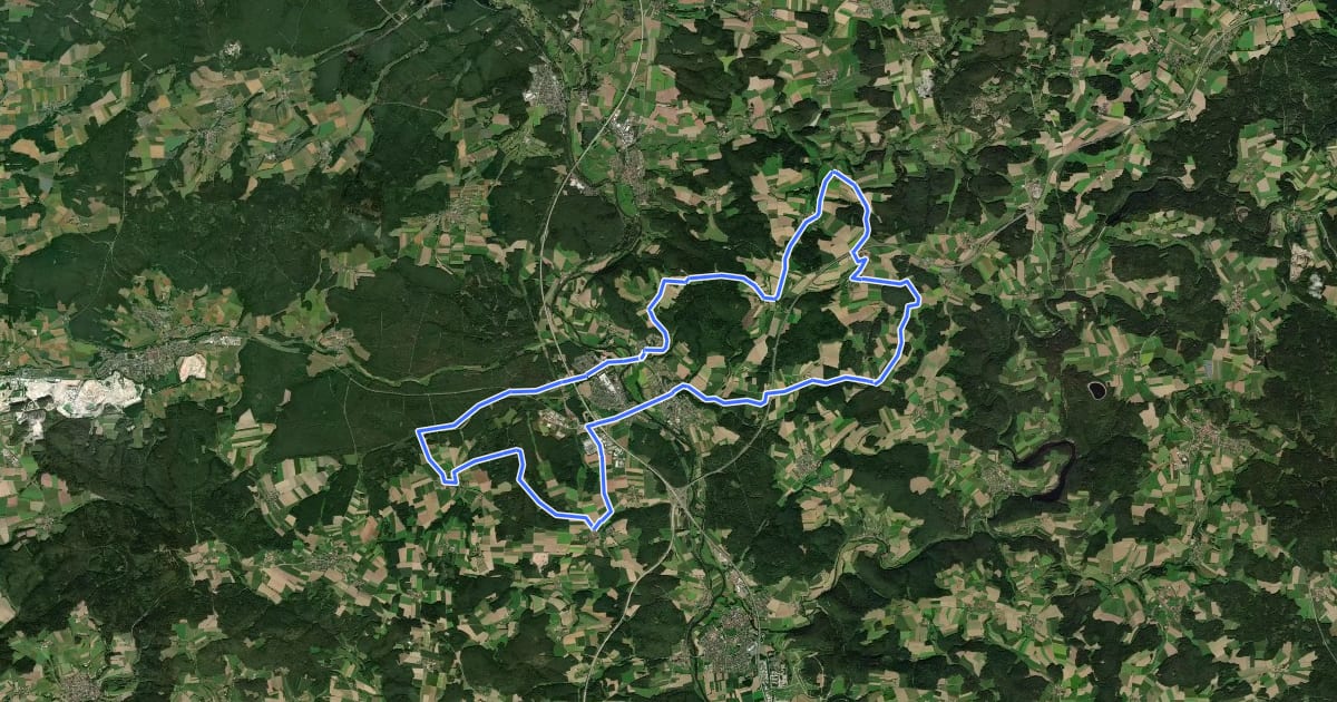 Маршрут Rundweg Wernberg-Köblitz на спутниковом снимке