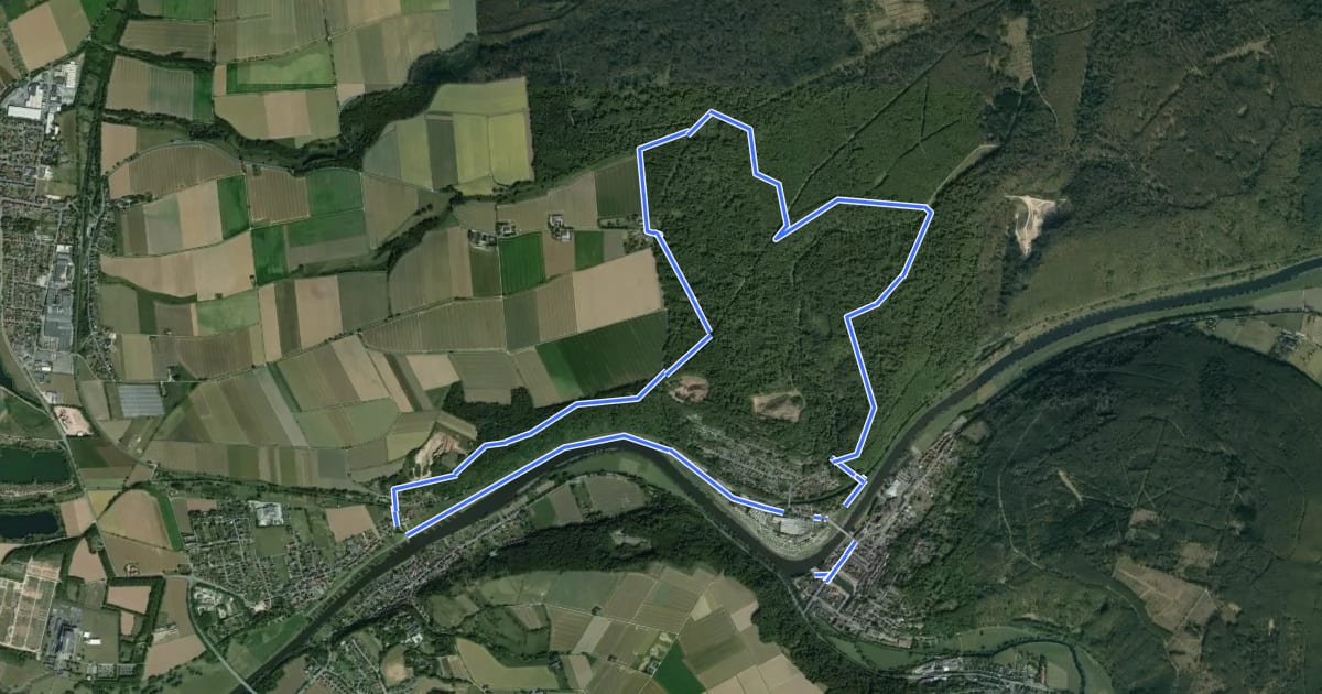 Маршрут Rundweg Weser-Skywalk на спутниковом снимке
