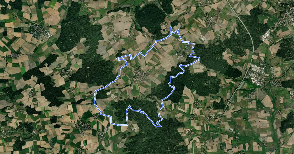 Маршрут Rundweg Wettringen (Hase) на спутниковом снимке