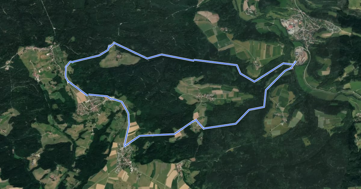 Маршрут Rundweg Wildschwein на спутниковом снимке
