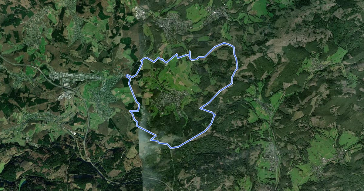 Маршрут Rundweg Wilgersdorf на спутниковом снимке