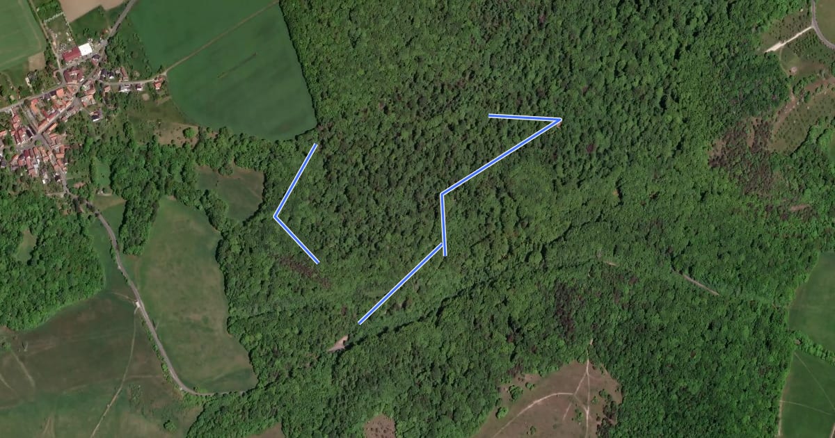 Маршрут Rundweg Winterlinge на спутниковом снимке