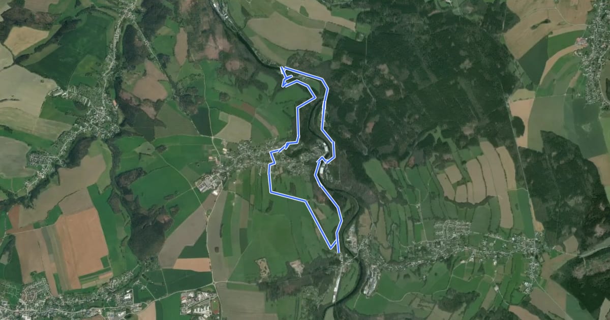 Маршрут Rundweg Witzschdorf на спутниковом снимке