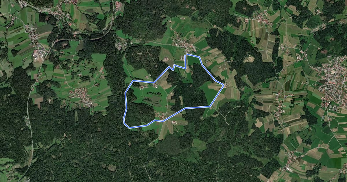 Маршрут Rundweg Zell 13 на спутниковом снимке