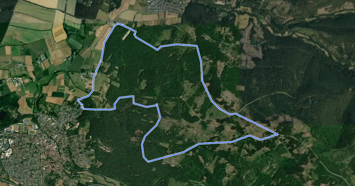 Маршрут Rundweg Zollstock на спутниковом снимке