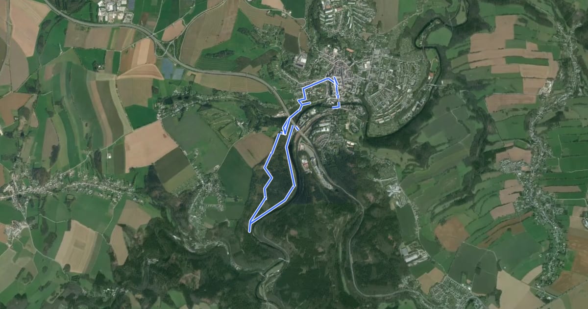 Маршрут Rundweg Zschopauweg на спутниковом снимке