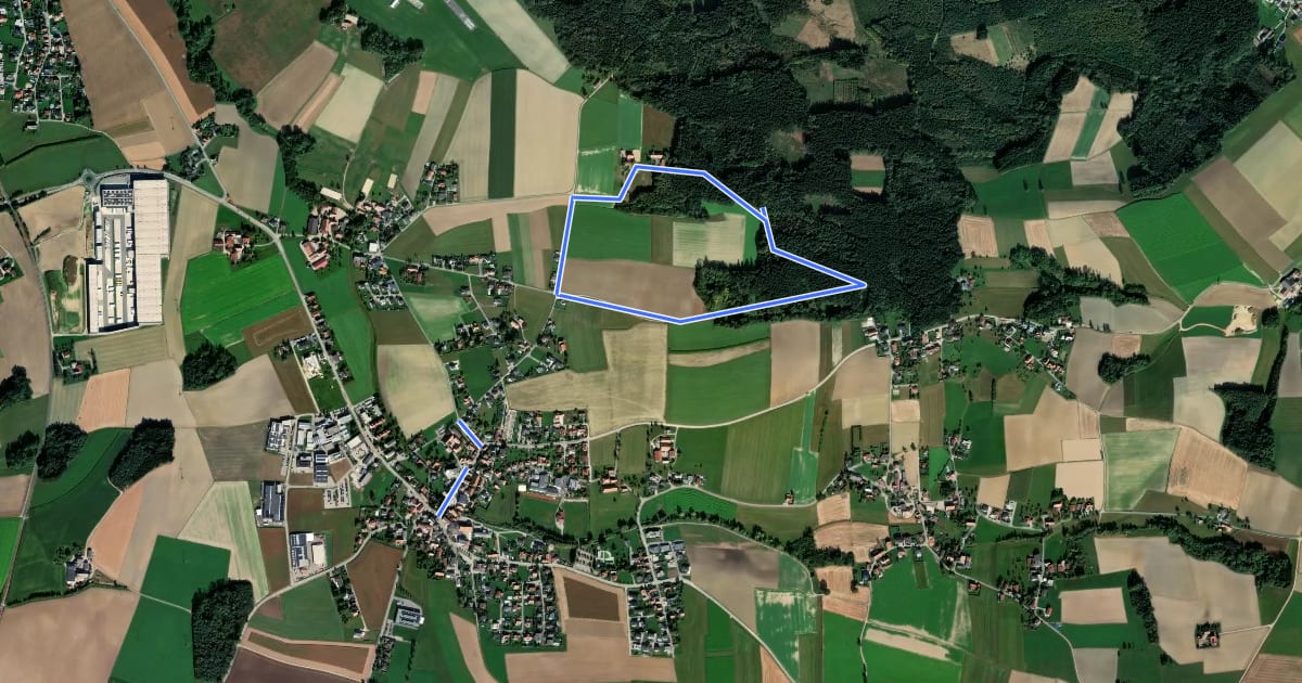 Маршрут Rundweg zum Innblick на спутниковом снимке