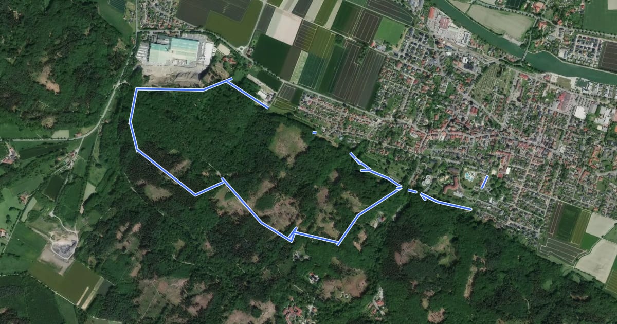 Маршрут Rundwege Bad Essen (5) на спутниковом снимке