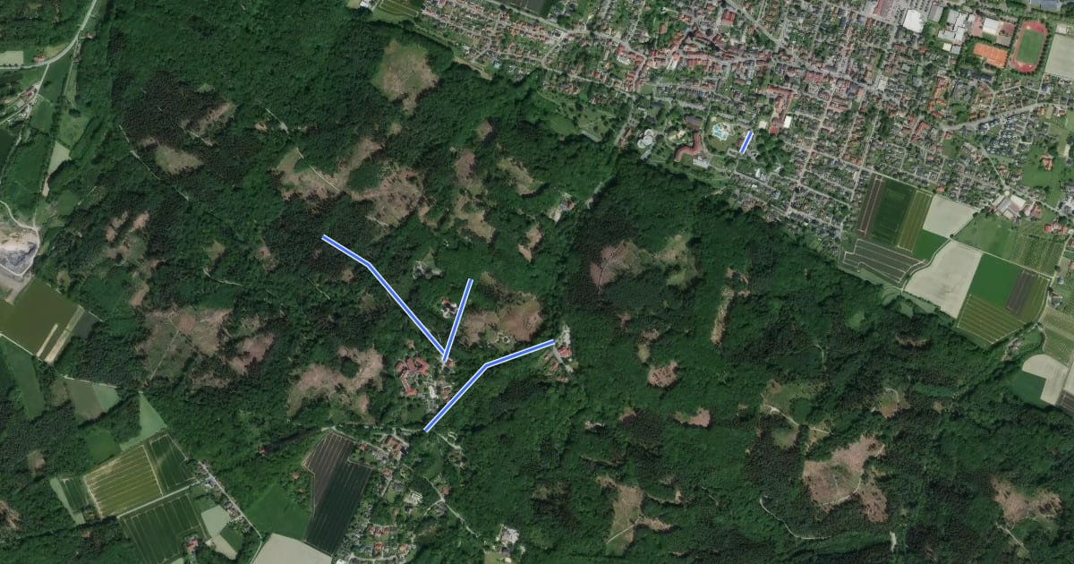 Маршрут Rundwege Bad Essen (6) на спутниковом снимке