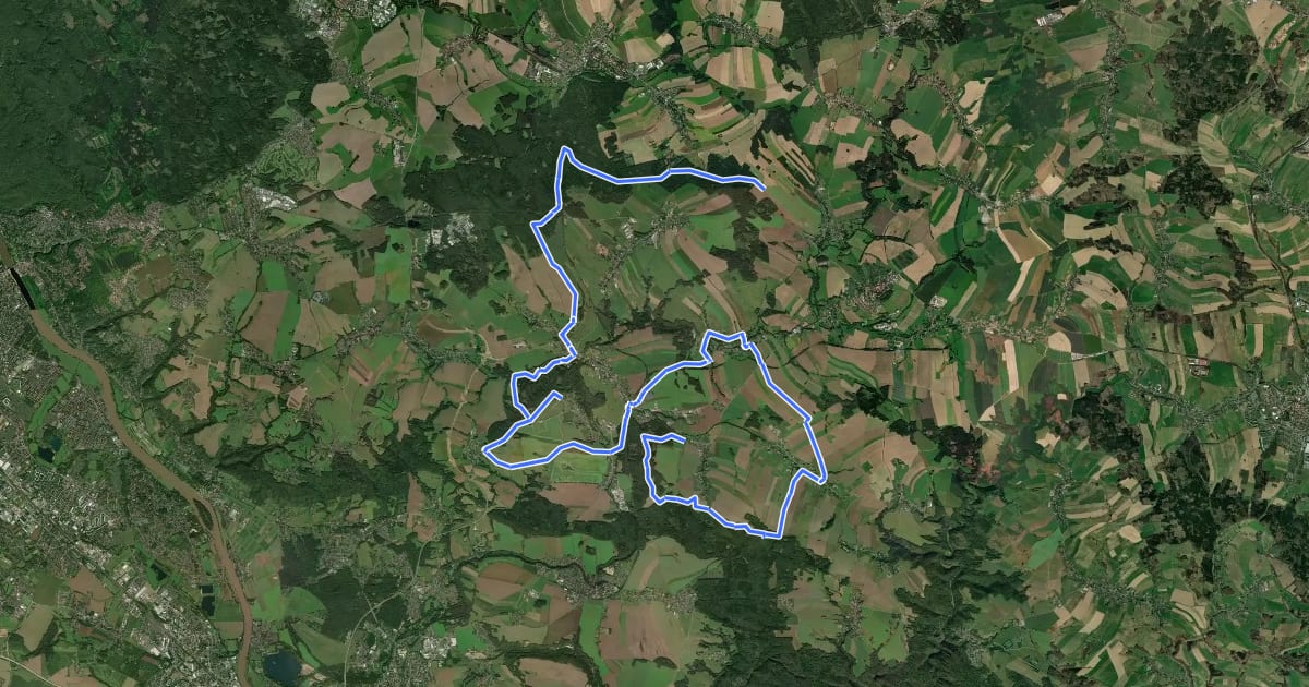 Маршрут Rundwege Dürröhrsdorf-Dittersbach на спутниковом снимке