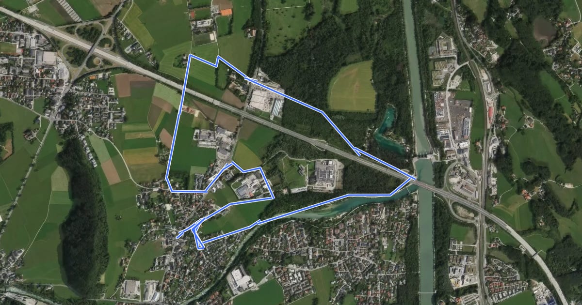 Маршрут Runnersfun Runde на спутниковом снимке