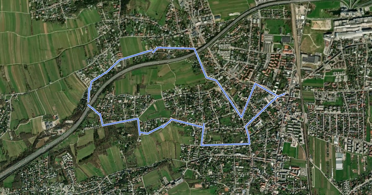 Маршрут Runnersfun Runde на спутниковом снимке