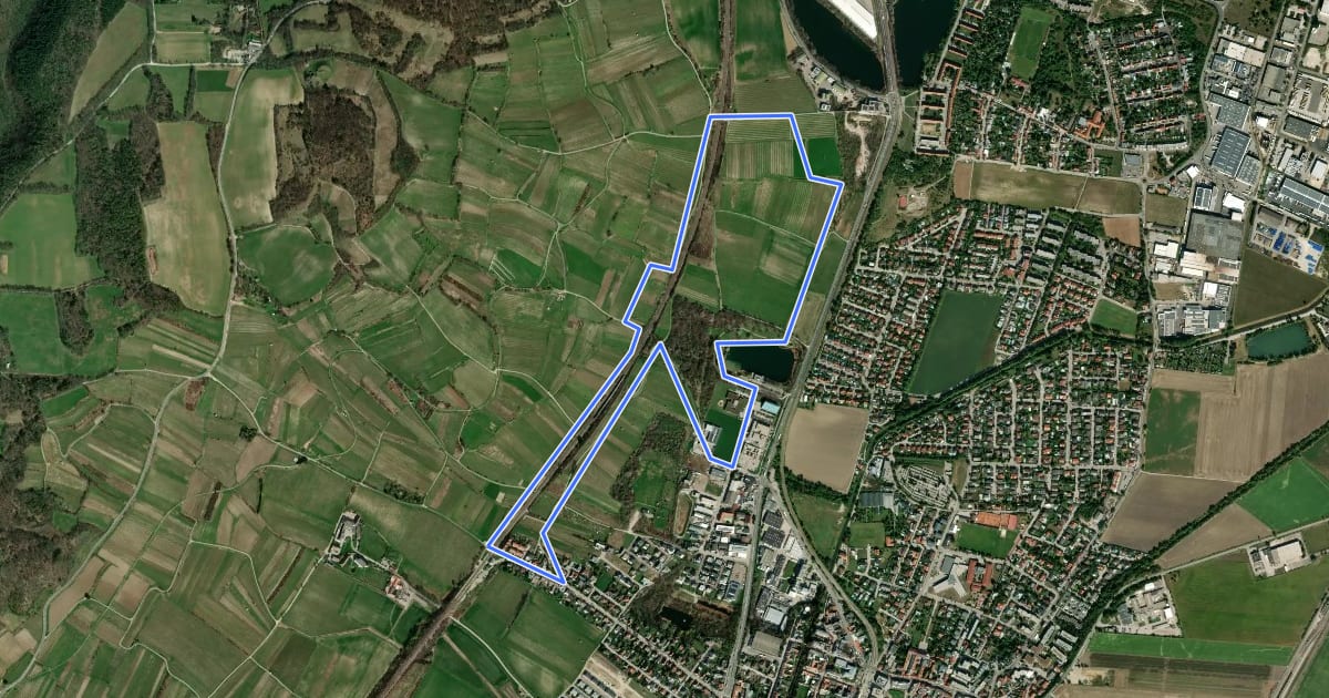 Маршрут Runnersfun Runde (Guntramsdorf) на спутниковом снимке