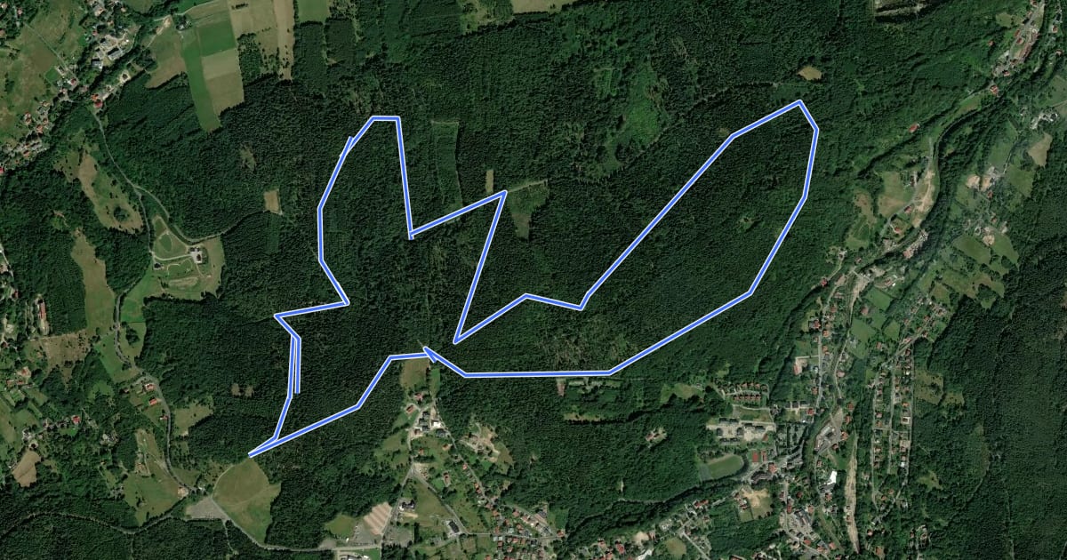 Маршрут Runtrack niebieski 7 km на спутниковом снимке