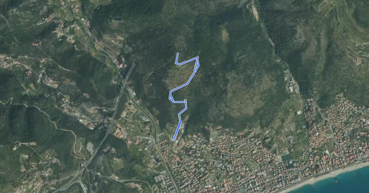 Маршрут Ruote di Pietra на спутниковом снимке