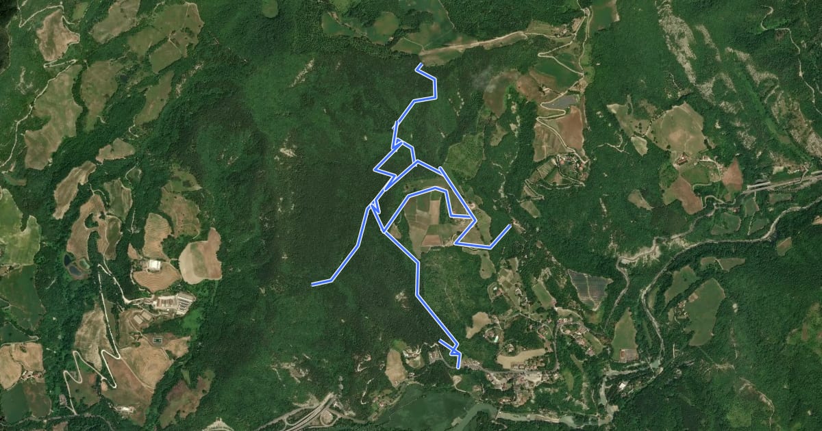 Маршрут Rupina freeride на спутниковом снимке