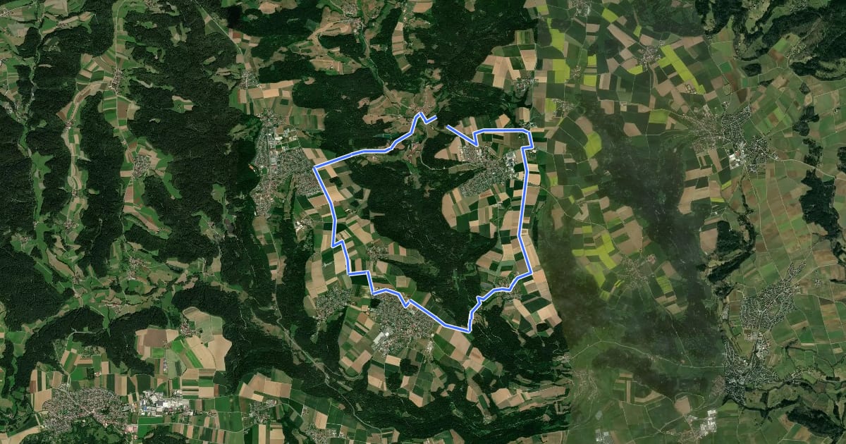 Маршрут Ruppertshofen - Rundwanderweg 3 на спутниковом снимке