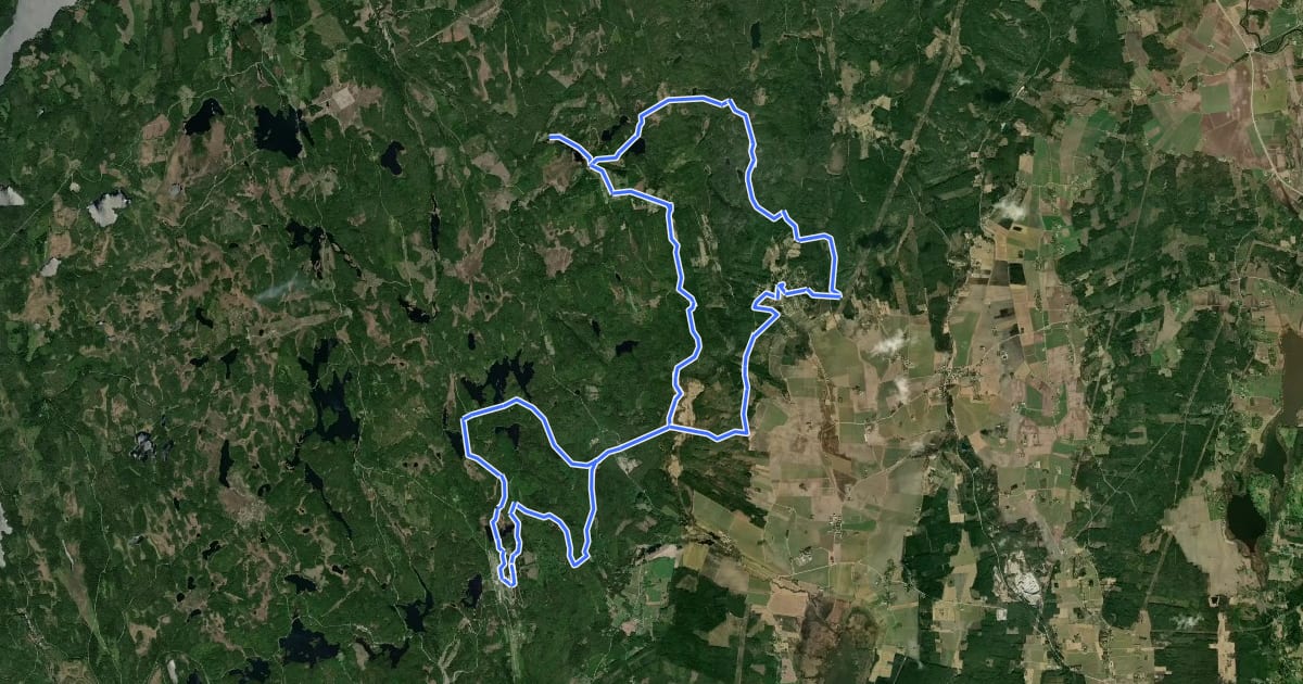 Маршрут Ruskiga Rusan - MTB 1 на спутниковом снимке
