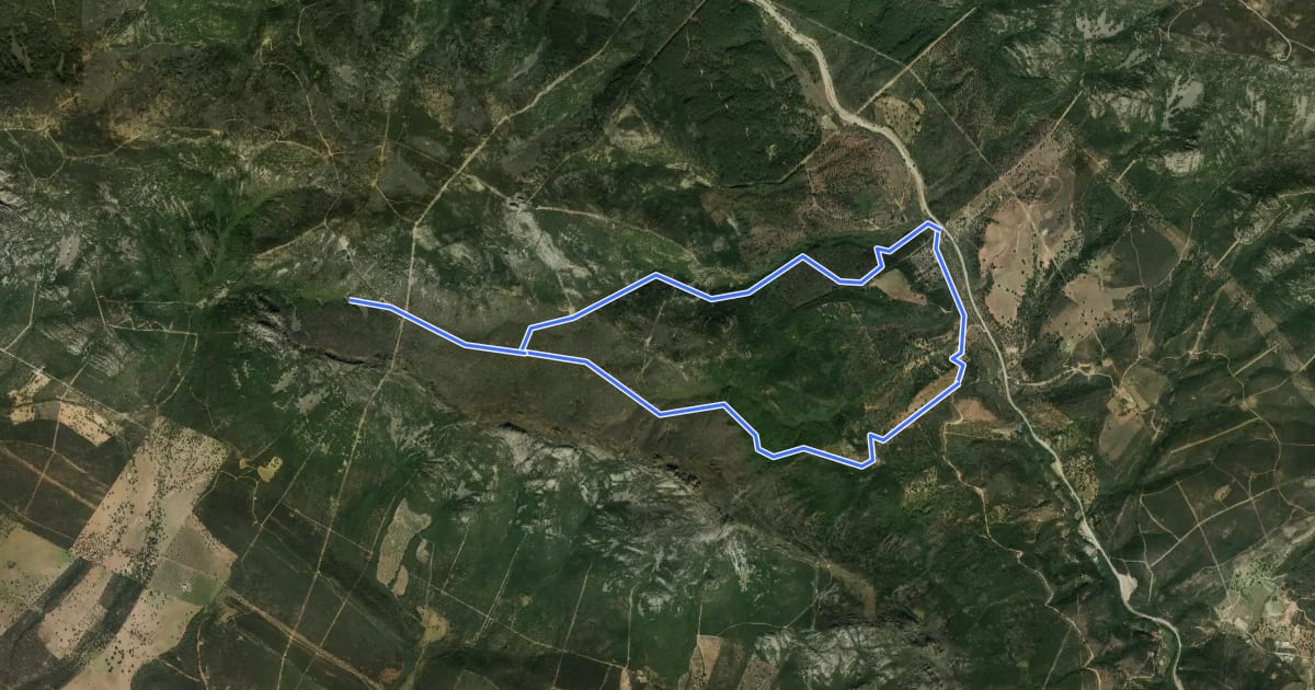 Маршрут Ruta 01.- San Isidro-Chorrera de las Sierpes-Robledo de las Hoyas-El Abuelo на спутниковом снимке