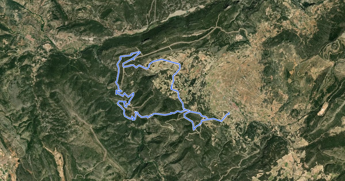 Маршрут Ruta 1 на спутниковом снимке