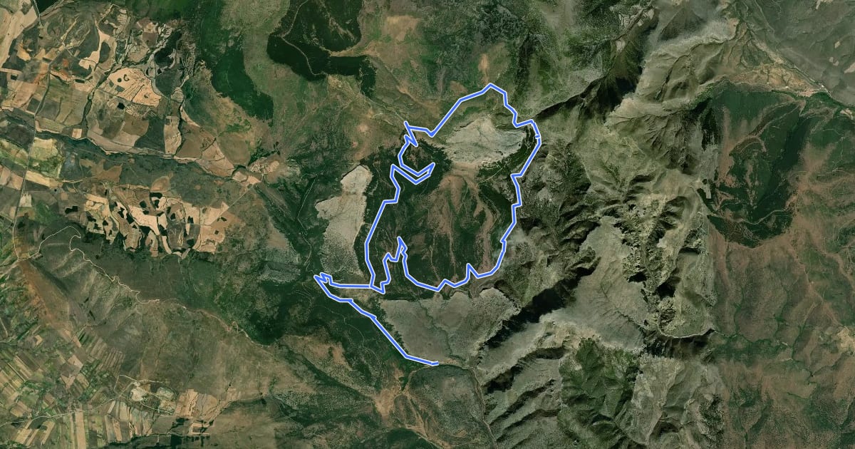 Маршрут Ruta 1 Cerro Gordo на спутниковом снимке