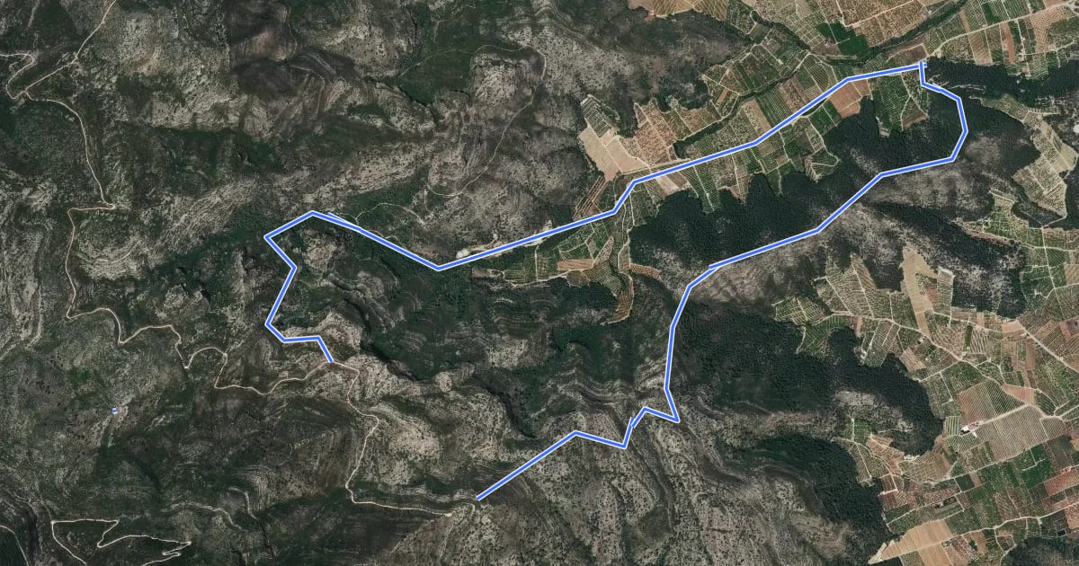 Маршрут Ruta 1 oficial de Senderisme de Xeraco на спутниковом снимке