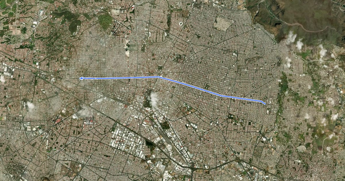 Маршрут Ruta 1 Vía RecreActiva Guadalajara на спутниковом снимке