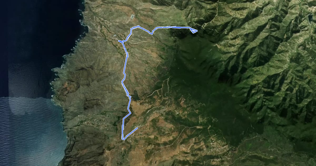 Маршрут Ruta 10 на спутниковом снимке