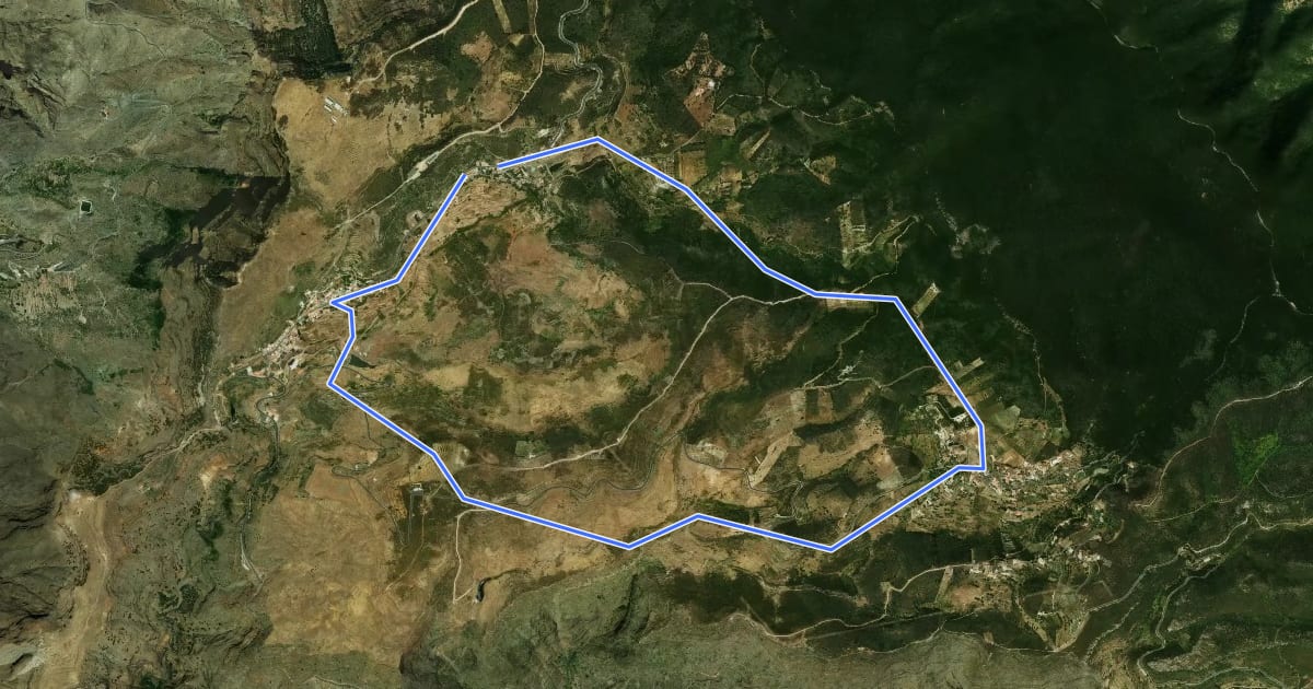 Маршрут Ruta 11 на спутниковом снимке