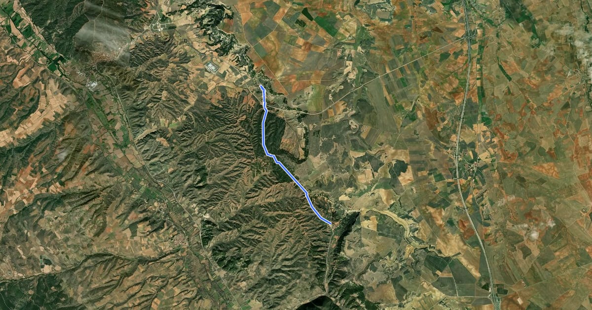 Маршрут Ruta 11. PR-Z 51. Nombrevilla - Anento на спутниковом снимке