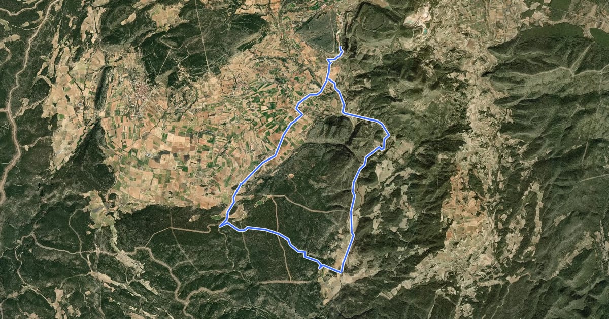 Маршрут Ruta 12 на спутниковом снимке