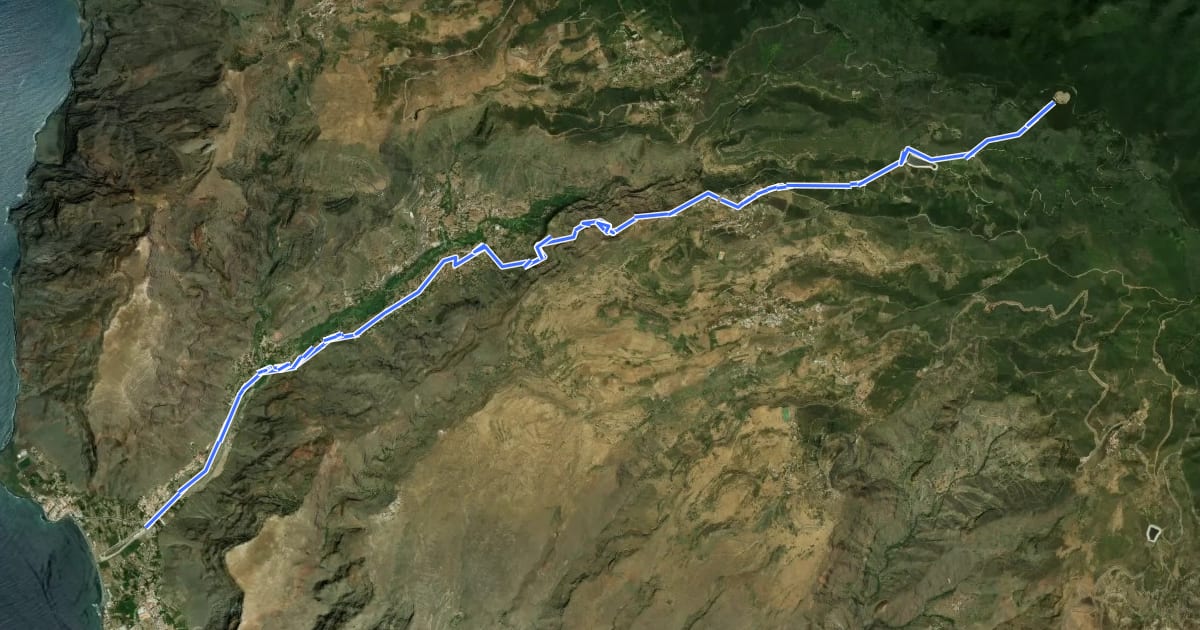 Маршрут Ruta 12 на спутниковом снимке