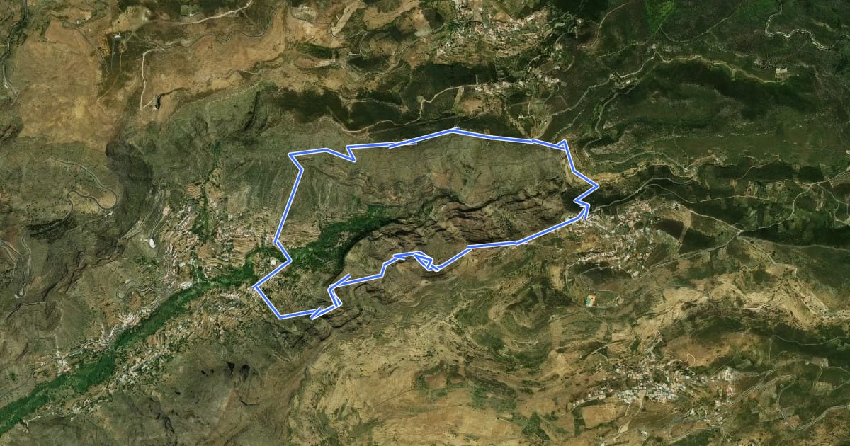 Маршрут Ruta 13 на спутниковом снимке