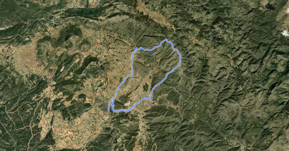 Маршрут Ruta 13 на спутниковом снимке