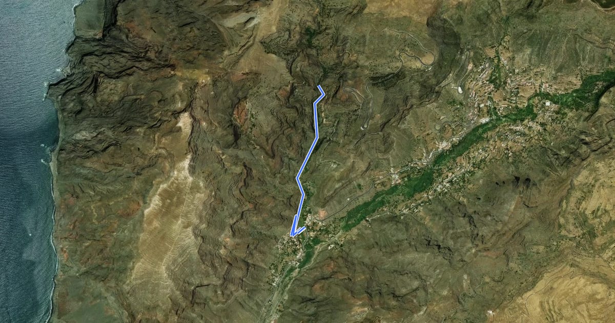 Маршрут Ruta 14 на спутниковом снимке