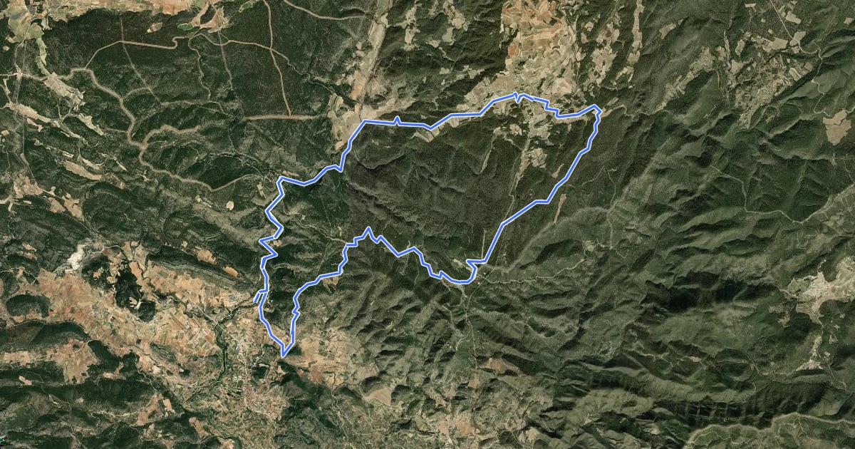 Маршрут Ruta 14 на спутниковом снимке