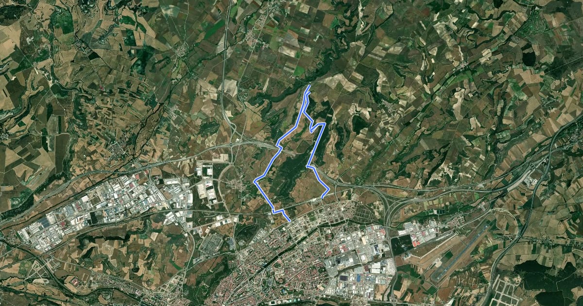 Маршрут Ruta 14 - Barrio de Villatoro - Monasterio Fredesval на спутниковом снимке