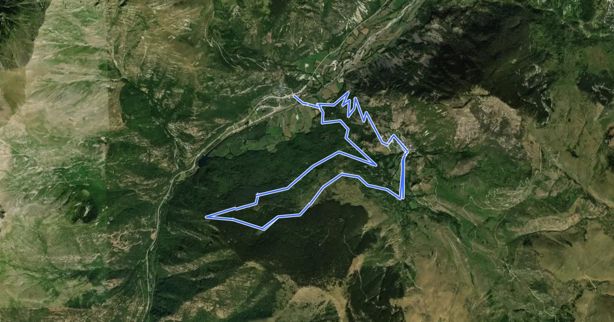 Маршрут Ruta 15. Centre Trail. 04 BTT Ruta de la fauna de Durro на спутниковом снимке