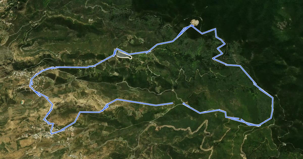 Маршрут Ruta 18 на спутниковом снимке