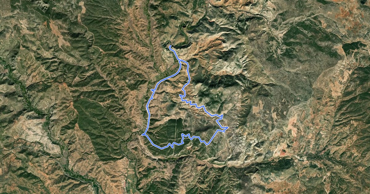Маршрут Ruta 2 Las Planillas на спутниковом снимке